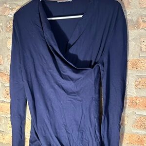 MM Lafleur Deep Blue Long Sleeve Top
